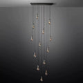 Rain Glass Modern Rectangular Chandelier 54