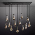 Rain Glass Modern Rectangular Chandelier 54