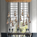 Rain Glass Modern Rectangular Chandelier 54