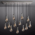 Rain Glass Modern Rectangular Chandelier 54
