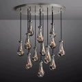 Rain Modern Round Glass Chandelier 36