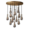 Rain Modern Round Glass Chandelier 36