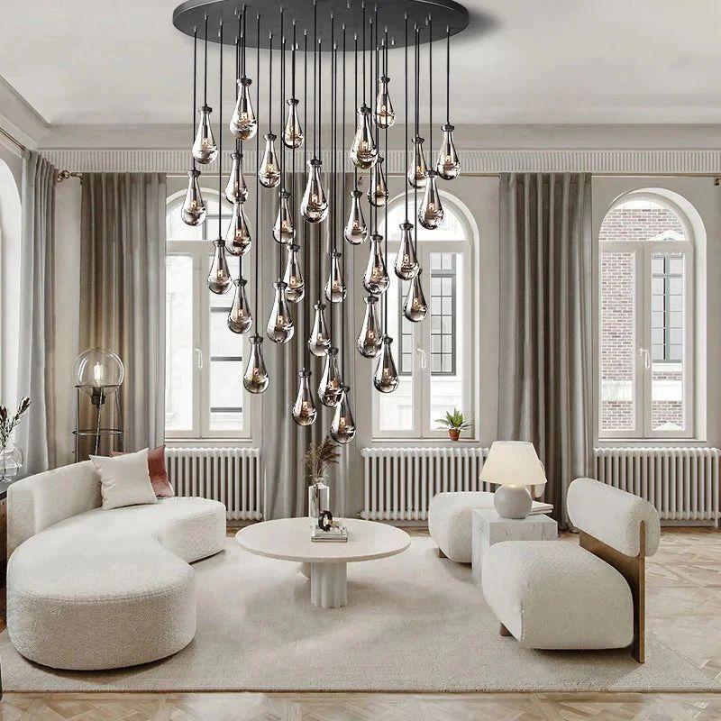 Rain Modern Luxury Round Chandelier 60" - King Lamps