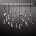 Rain Modern Rectangular Glass Chandelier 72