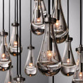 Rain Modern Rectangular Glass Chandelier 72