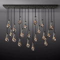 Rain Modern Rectangular Glass Chandelier 72