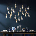 Rain Modern Rectangular Glass Chandelier 72