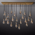 Rain Modern Rectangular Glass Chandelier 72