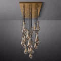 Rain Modern Rectangular Glass Chandelier 72