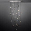 Rain Modern Rectangular Glass Chandelier 72