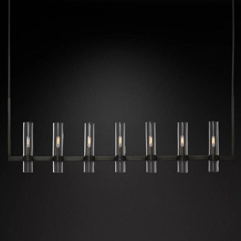Ravelle Linear Chandelier 59" For Dining Room Kitchen Island - King Lamps
