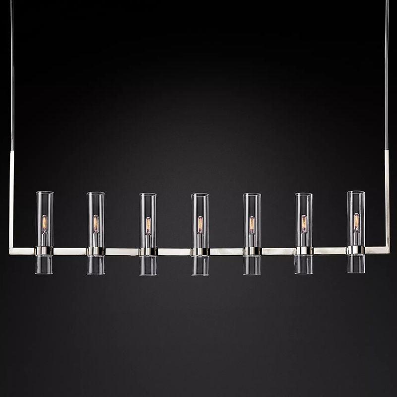 Ravelle Linear Chandelier 59" For Dining Room Kitchen Island - King Lamps