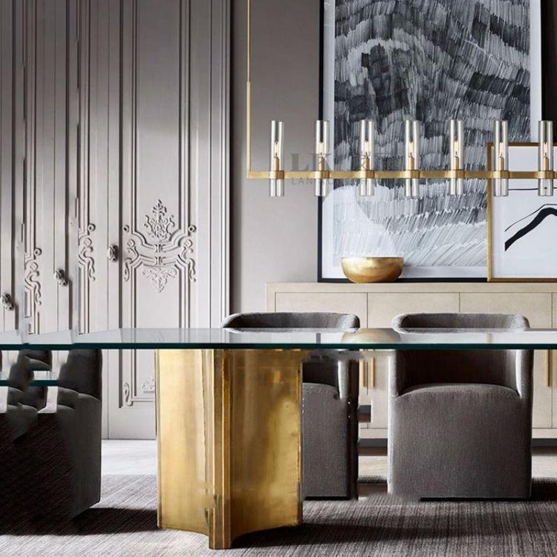 Ravelle Linear Chandelier 59" For Dining Room Kitchen Island - King Lamps