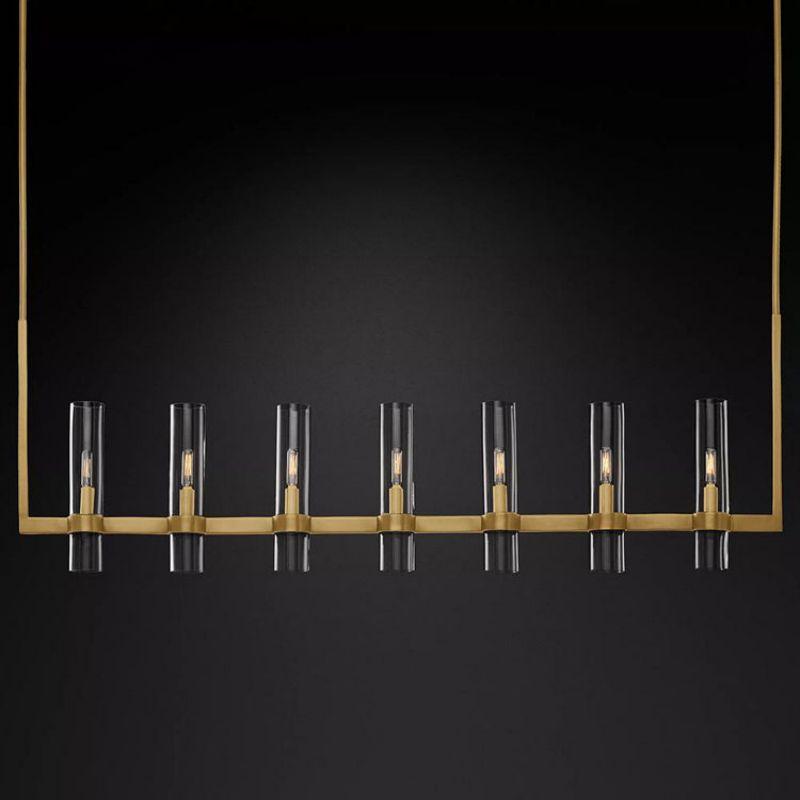 Ravelle Linear Chandelier 59" For Dining Room Kitchen Island - King Lamps