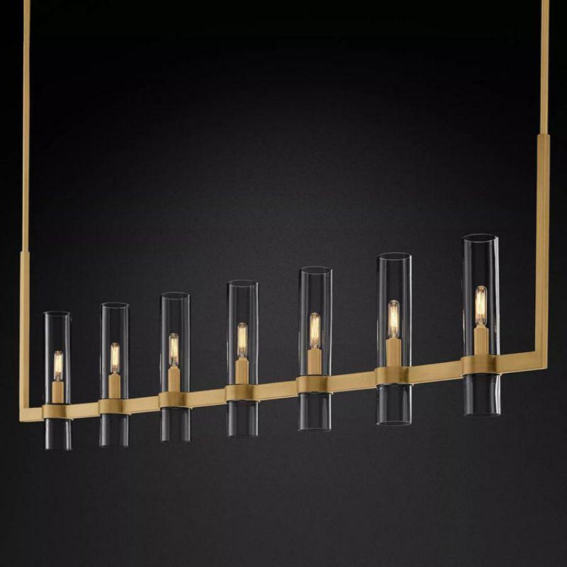 Ravelle Linear Chandelier 59" For Dining Room Kitchen Island - King Lamps