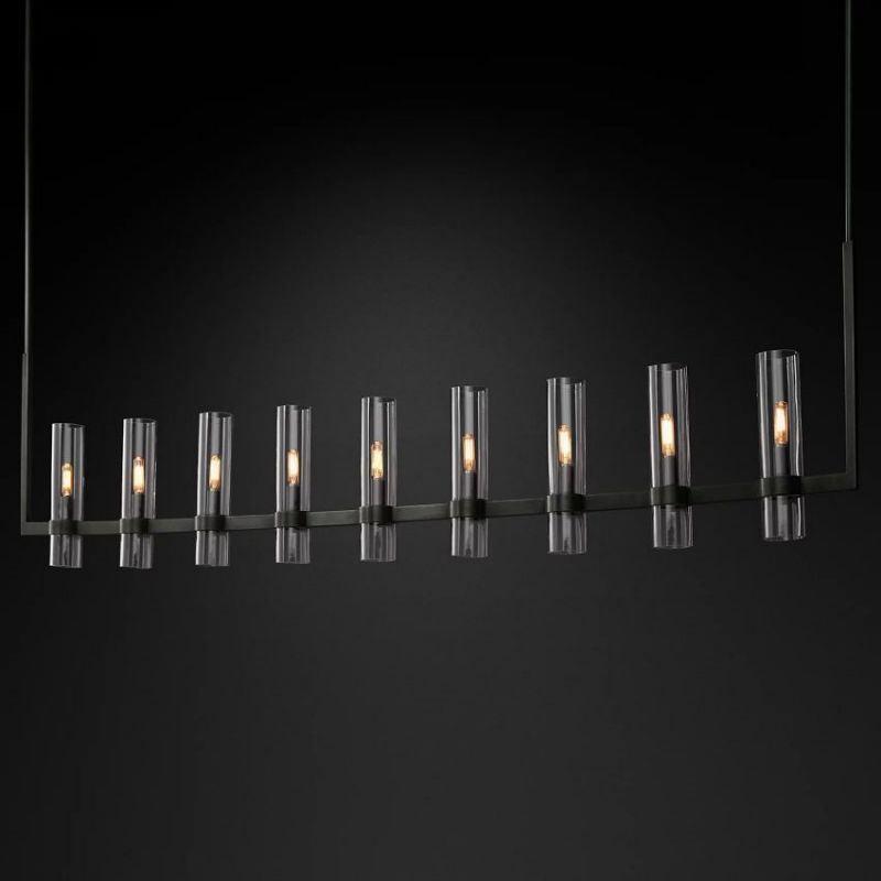 Ravelle Linear Chandelier 71" For Dining Room Kitchen Island - King Lamps