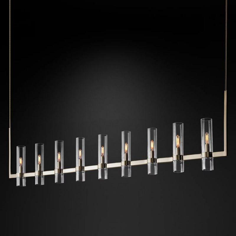 Ravelle Linear Chandelier 71" For Dining Room Kitchen Island - King Lamps