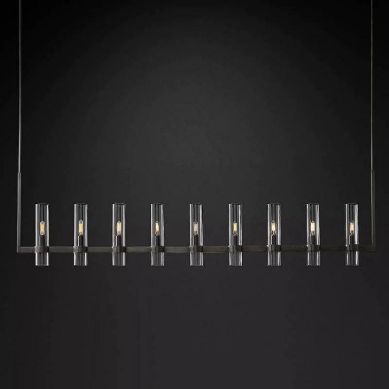 Ravelle Linear Chandelier 71" For Dining Room Kitchen Island - King Lamps