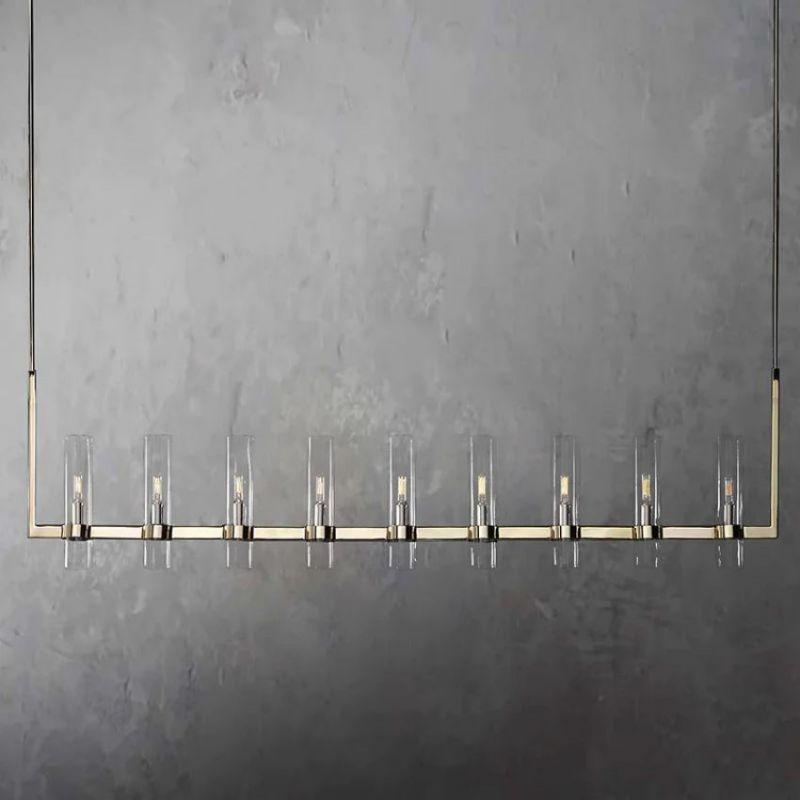 Ravelle Linear Chandelier 71" For Dining Room Kitchen Island - King Lamps