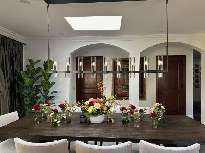 Ravelle Linear Chandelier 59" For Dining Room Kitchen Island - King Lamps