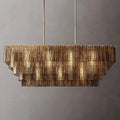 Sirene Smoke Glass  Rectangle Chandelier 59