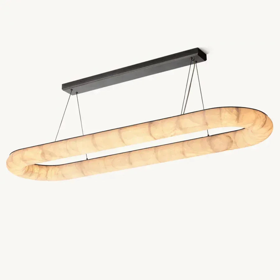 Rivage Lisse Oval Chandelier 74″ - King Lamps