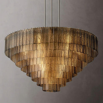 Sirene Smoke Glass Round Chandelier 52" - King Lamps