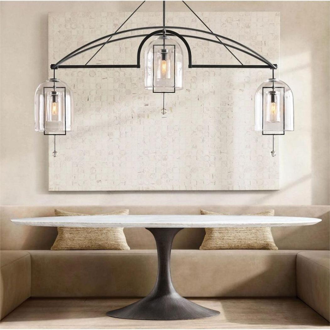 Fulcrum Linear Chandelier 61" 3 Lights - King Lamps
