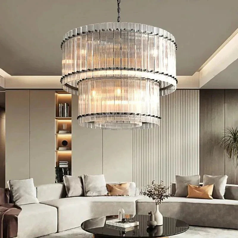 San Marco Two-tier Luxury Round Chandelier 37" - King Lamps