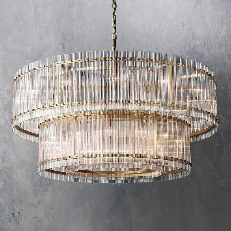 San Marco Two-tier Luxury Round Chandelier 60" - King Lamps