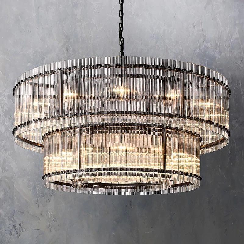 San Marco Two-tier Luxury Round Chandelier 60" - King Lamps