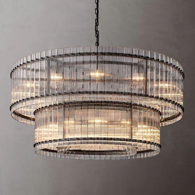 San Marco Two-tier Luxury Round Chandelier 60" - King Lamps