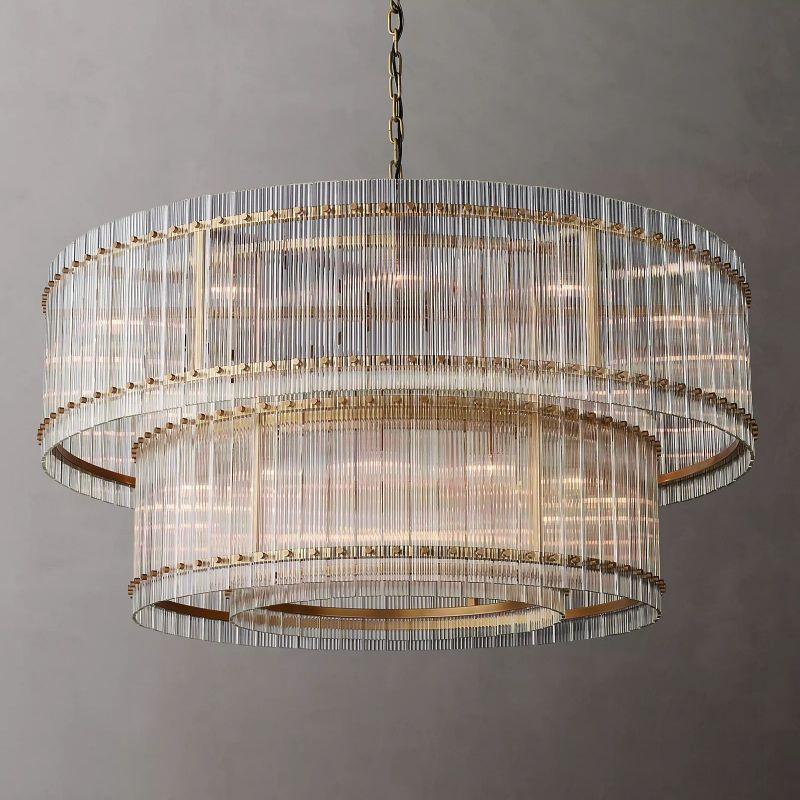 San Marco Two-tier Luxury Round Chandelier 60" - King Lamps