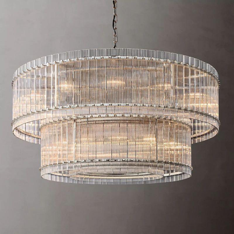 San Marco Two-tier Luxury Round Chandelier 60" - King Lamps