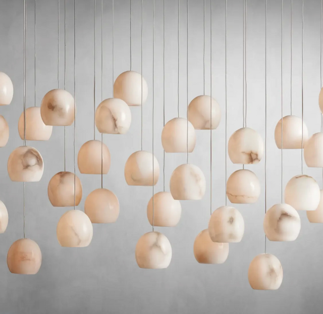 Alabaster Maeva Rectangular Chandelier - King Lamps