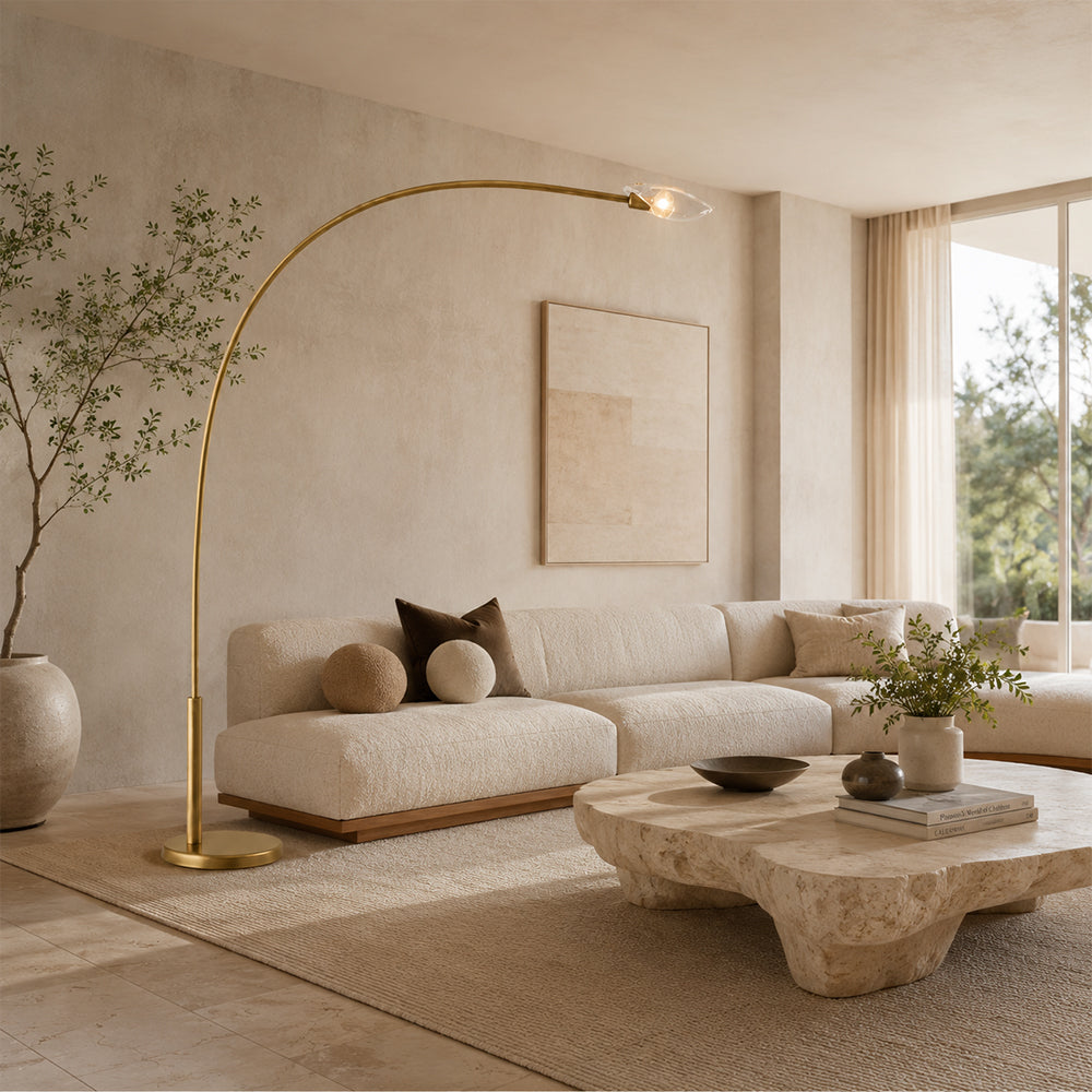 Shesara Clear Glass Floor Lamp