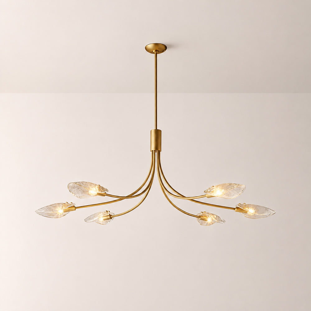 Shesara Clear Glass Linear Chandelier