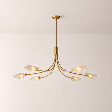 Shesara Clear Glass Linear Chandelier