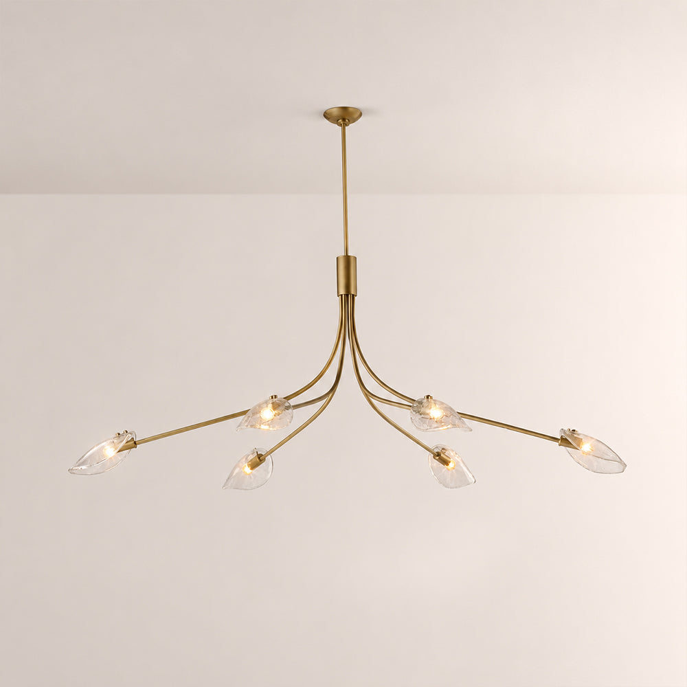Shesara Clear Glass Linear Chandelier