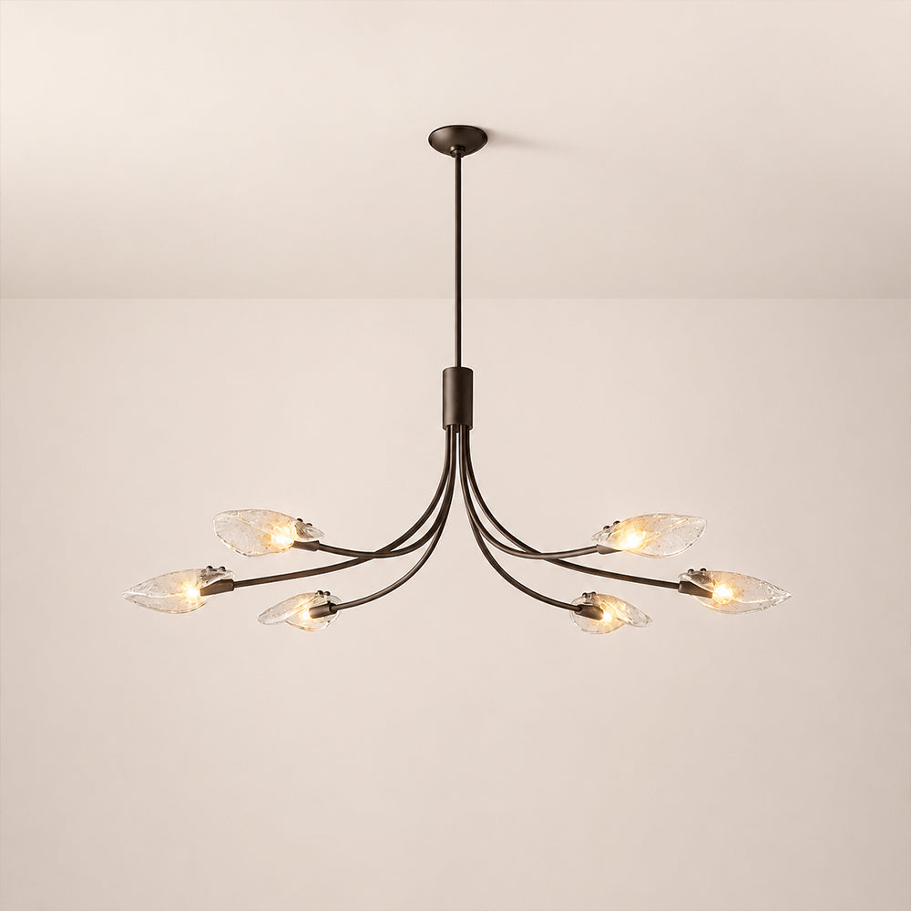 Shesara Clear Glass Linear Chandelier