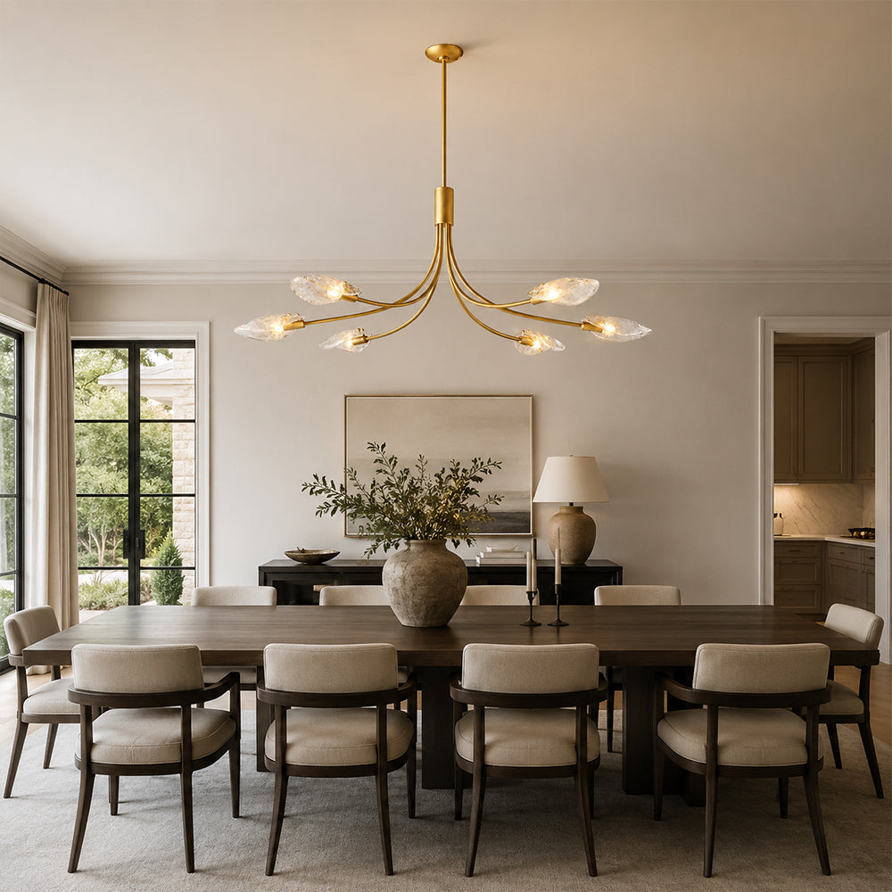 Shesara Clear Glass Linear Chandelier