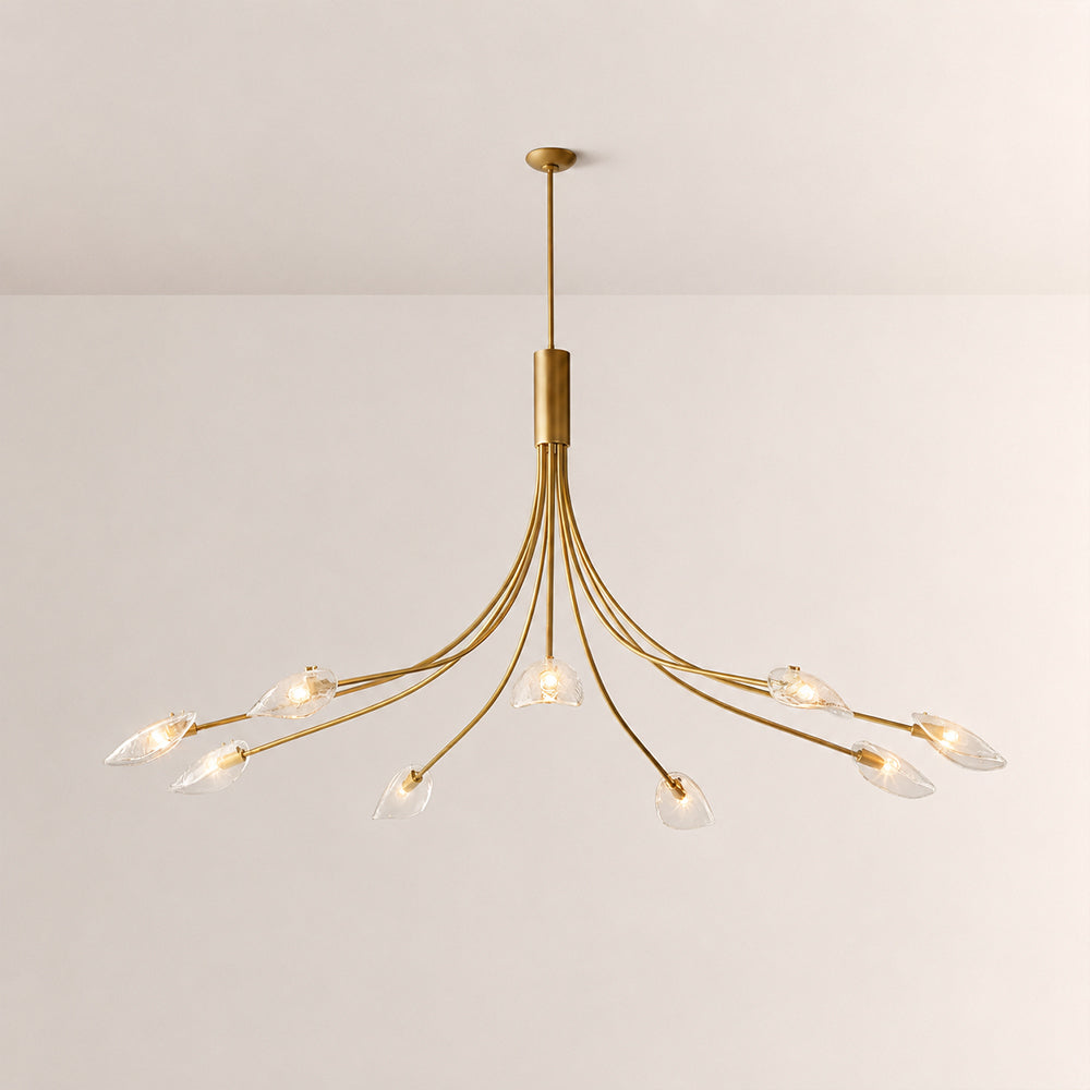 Shesara Clear Glass Round Chandelier