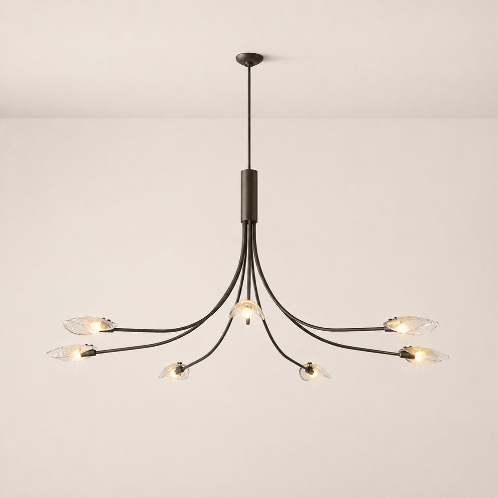 Shesara Clear Glass Round Chandelier