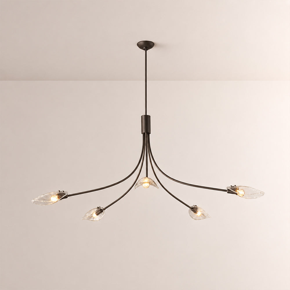 Shesara Clear Glass Round Chandelier