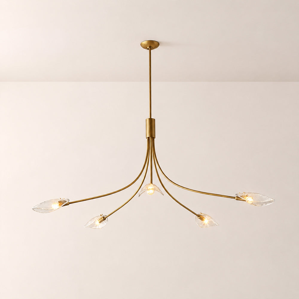 Shesara Clear Glass Round Chandelier