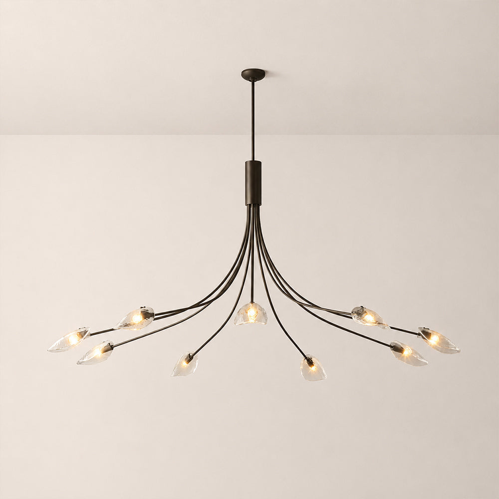 Shesara Clear Glass Round Chandelier