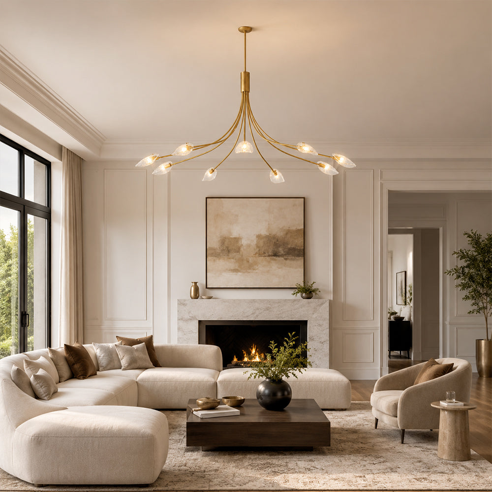 Shesara Clear Glass Round Chandelier