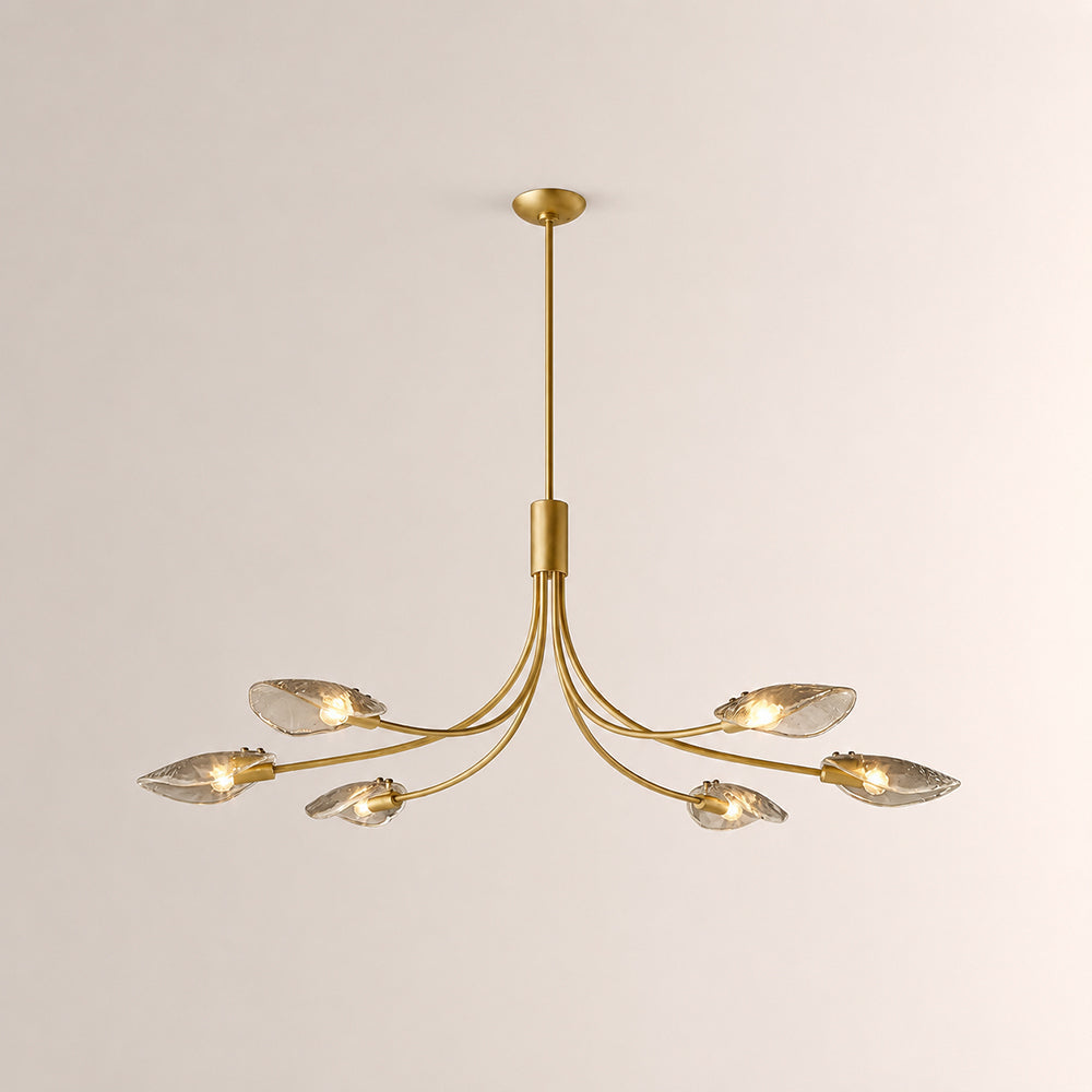 Shesara Smoke Glass Linear Chandelier