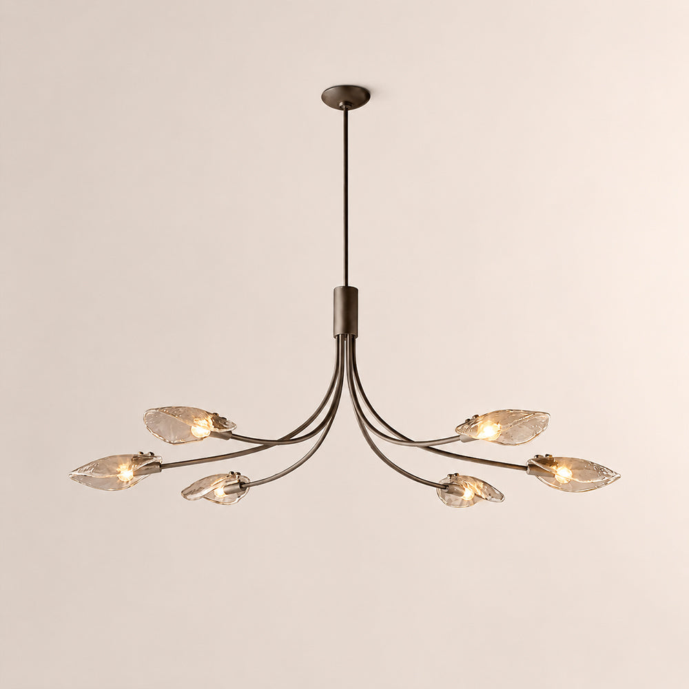 Shesara Smoke Glass Linear Chandelier