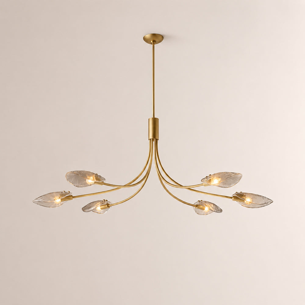 Shesara Smoke Glass Linear Chandelier